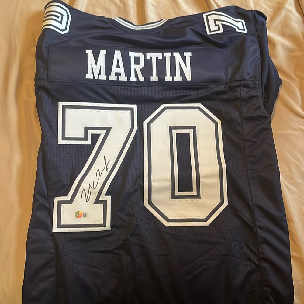 Beckett Certified Signed Zach Martin Jersey